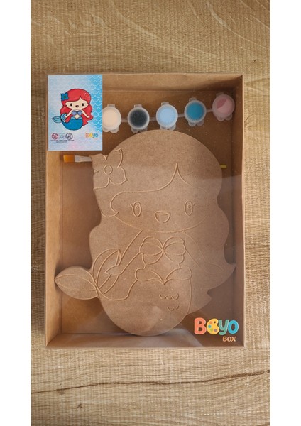 Bej Renkli Ahşap Boyama Seti, Eğlenceli ve Yaratıcı Etkinlikler Için Ideal