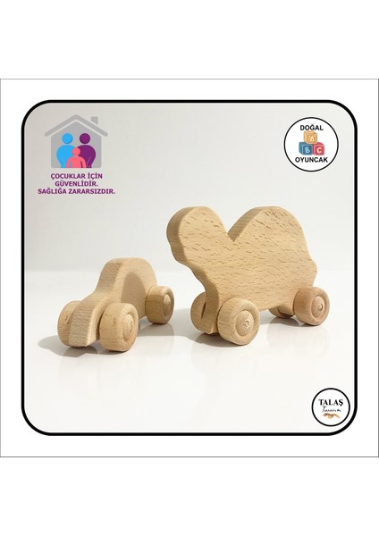 Doğal Ahşap Araba ve Kaplumbağa Oyuncak, Akrilik Boya Seti, Kahverengi, Sağlıklı ve Eğlenceli fiyatları