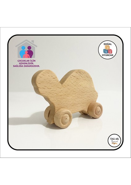 Doğal Ahşap Araba ve Kaplumbağa Oyuncak, Akrilik Boya Seti, Kahverengi, Sağlıklı ve Eğlenceli modelleri