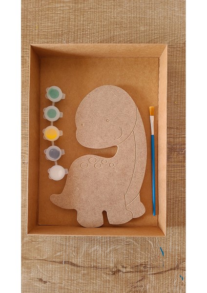 Bej Renkli Dinozor Ahşap Boyama Seti, Eğlenceli ve Yaratıcı Aktivite Için Ideal fiyatları