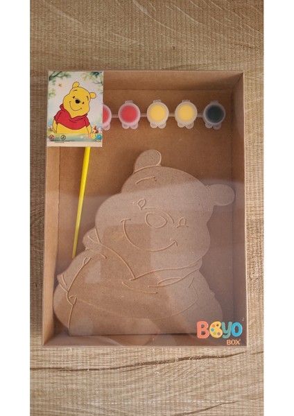 Renkli Ahşap Ayı Winnie Boyama Seti, Eğlenceli ve Yaratıcı Etkinlik Için Ideal