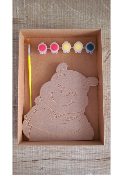 Renkli Ahşap Ayı Winnie Boyama Seti, Eğlenceli ve Yaratıcı Etkinlik Için Ideal fiyatları