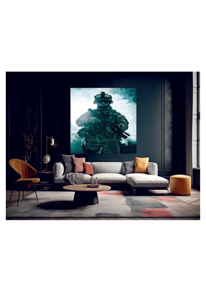 Asker Portesi Temperli Cam Üzerine Tablo Sevgilinize Yılbaşı Hediye fiyatları