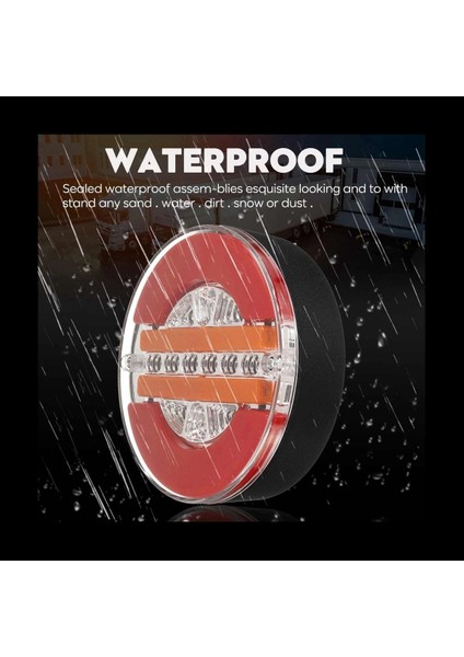 6x 4 Inç Römork Dinamik Kuyruk Işığı 24V LED Kamyon Fren Lambası LED Yuvarlak Su Hamburger Arabalar Tekneler Karavanlar Için (Yurt Dışından) indirimleri