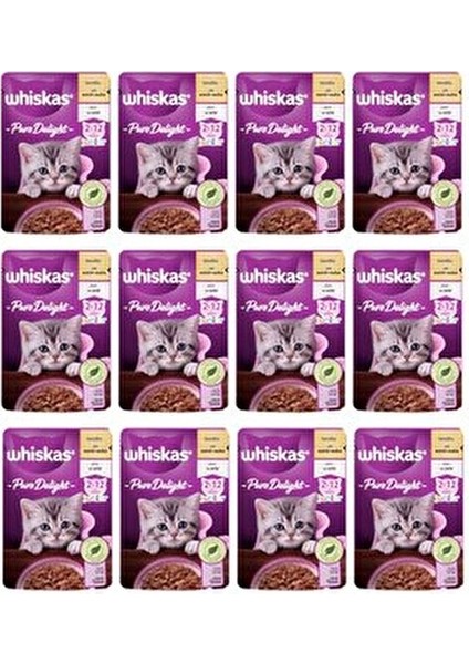 Pure Delight Yavru Tavuklu 12 x 85 gr Yavru Kediler İçin Doğal Yaş Mama modelleri