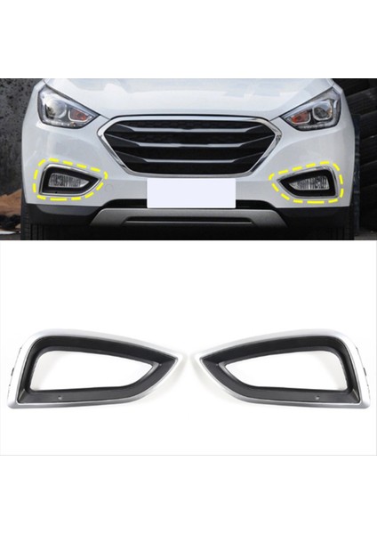 Araba Ön Tampon Sis Faresi Çerçeve Kapak Sis Lambası Çerçevesi Hyundai IX35 2013-2016 (Yurt Dışından) modelleri