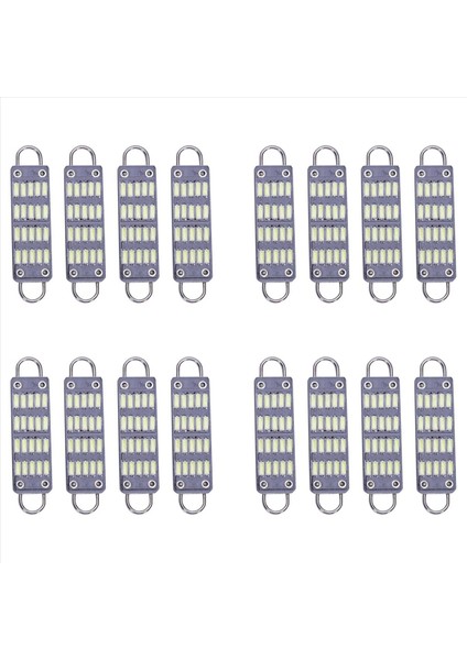 16X Ampul 44MM Parlak Beyaz Festoon LED Ampul 20 Smd Rijit Döngü 1 73 Inç Iç Kubbe Haritası LED Işıkları 561 562 567 564 (Yurt Dışından)