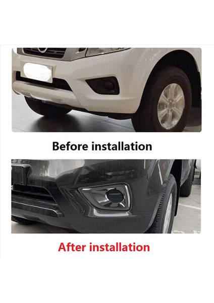 4x Için Nissan Navara NP300 2016-2021 Karbon Fiber Araba Ön Sis Lambası Dekoratif Çerçeve Kapağı Kaplama Etiketi (Yurt Dışından) modelleri