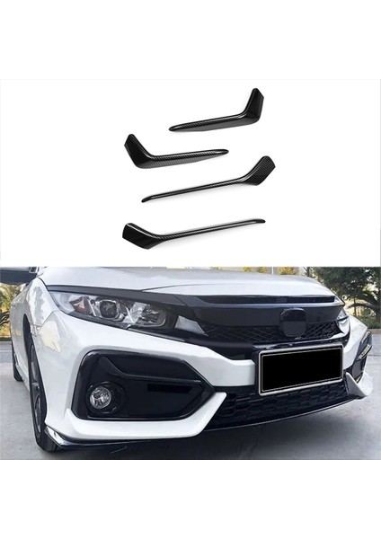 Honda Civic Hatchback 2020 2021 Için Karbon Fiber Ön ve Arka Sis Trims Trims (Yurt Dışından) indirimleri