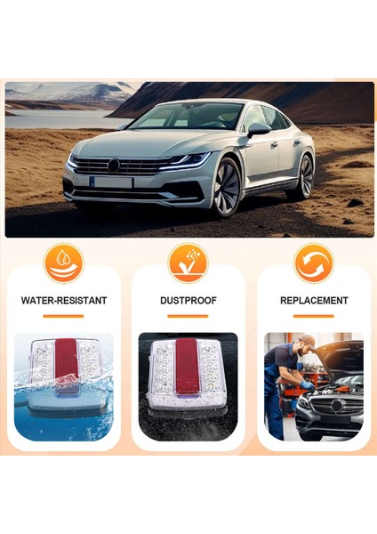 1 Set 12V Arka Kombinasyon LED Çekme Römork Kuyruğu Işık 7 Pin Evrensel Fren Durdurma Lisans Numarası Plaka Lambası (Yurt Dışından) modelleri