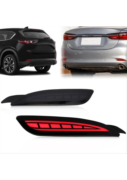 Mazda Için LED Arka Tampon Reflektör Işığı 5 2022 2023 Arka Fren Işığı Dönüş Sinyali Işık Kuyruk Işık Montajları (Yurt Dışından) fiyatları