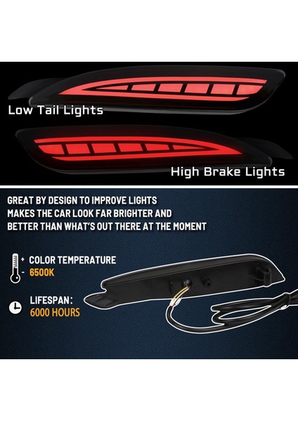 Mazda Için LED Arka Tampon Reflektör Işığı 5 2022 2023 Arka Fren Işığı Dönüş Sinyali Işık Kuyruk Işık Montajları (Yurt Dışından) indirimleri