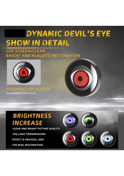 LED Şeytan Gözleri Araba Farları Dekorasyon Şeytan Göz Işığı LED Dinamik Araba Motosiklet Suv Far Göz Işıkları Aksesuarları (Yurt Dışından) modelleri