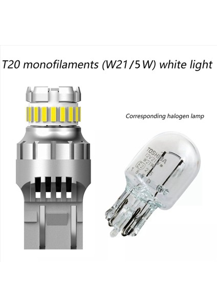 3x T20 7440 W21W LED Canbus Ters Işıkları W21/5W 7443 LED Ampul Fren Sinyal Işıkları 6500K Süper Parlak Kuyruk Lambası (Yurt Dışından) fırsatları