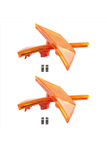 Honda Civic Için LED Ampullü 2x Yan Işaretleme Sinyali Işığı Çamurluk Yan Yaprak Lambası (Yurt Dışından)