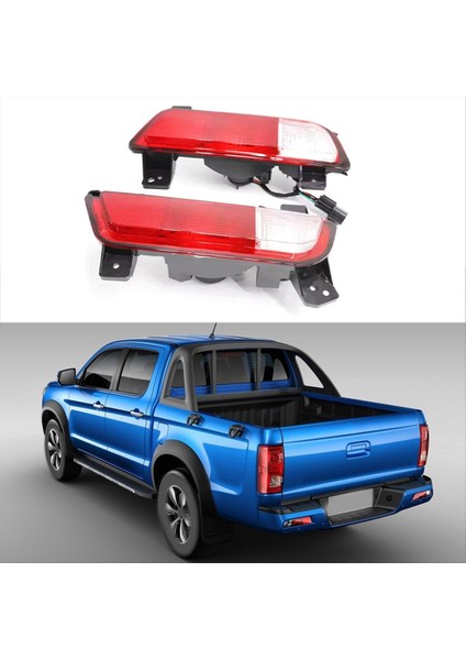 2pcs Araba Arka Tampon Reflektörü Hafif Durma Lambası Uyarı Sis Hafif Kuyruk Lambası Jac T8 Pickup 413300P306A 4133400P306A (Yurt Dışından)