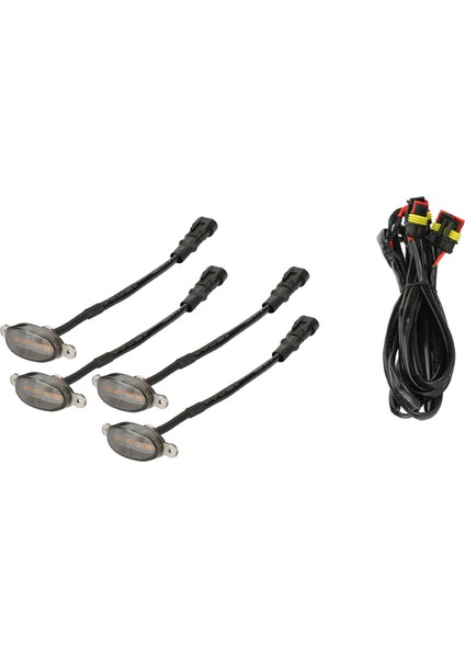 12X Raptor Tarzı Füme Lens Amber LED Ön Izgara Ford F-150 F150 2009-2018 Için (Yurt Dışından) fiyatları