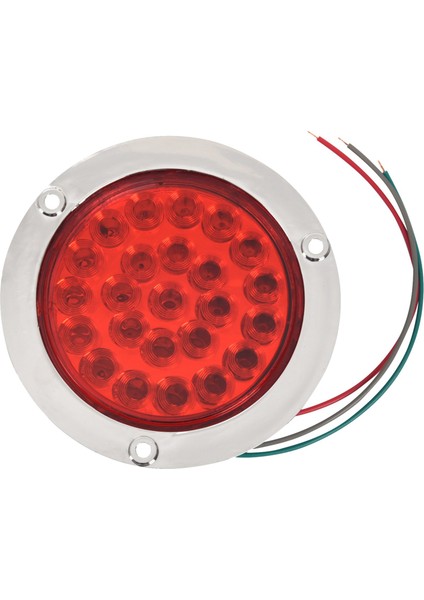 8 Paket Yuvarlak LED Römork Tail Işıkları Kırmızı 24 LED Flanş Montaj Su Geçirmez Krom 4 Inç Fren Durdurma Dönüşü Işıkları (Yurt Dışından) fiyatları