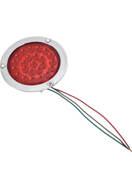 8 Paket Yuvarlak LED Römork Tail Işıkları Kırmızı 24 LED Flanş Montaj Su Geçirmez Krom 4 Inç Fren Durdurma Dönüşü Işıkları (Yurt Dışından) fırsatları