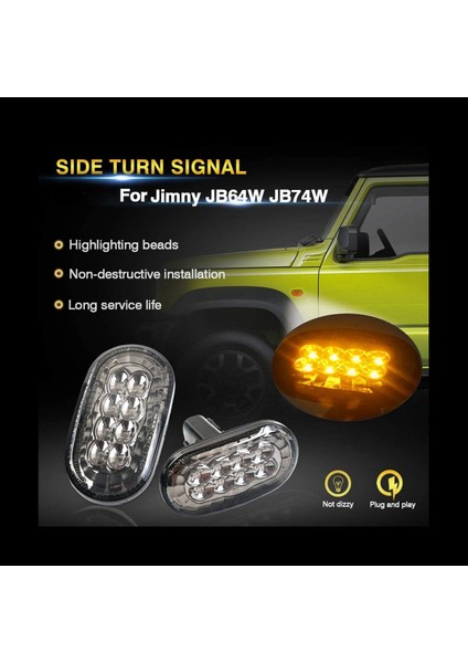 4x Araba LED Turn Sinyal Işıkları Lambalar Suzuki Jimny JB64 JB74 JB64W Sıerra JB74W JB23W 2018-2020 (Yurt Dışından) fırsatları