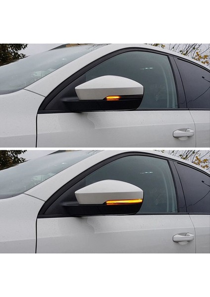 Araba LED Dinamik Dikiz Aynası Işık Tarafı Sinyal Sinyal Işığı Skoda Octavia Mk3 A7 5e T-Roc Troc T-Cross 2014-2020 (Yurt Dışından) modelleri