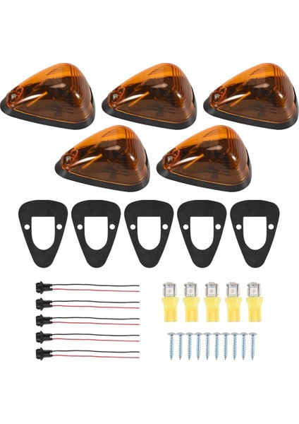 5 Packs Kabin Markeri Işık Amber Lens Çatı Çalışma Işık/ford F150 F250 F350 F450 F550 F65 E150 1999-2016 (Yurt Dışından) modelleri