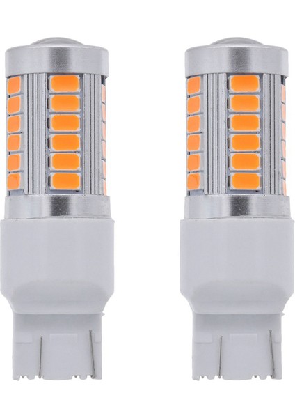 2x 7443 T20 LED Ampuller Amber Sarı 900 Lümenler Dönüş Sinyalleri Işık ve 2pcs T15 W16W LED Yedekleme Ampul 920 921 912 (Yurt Dışından) modelleri