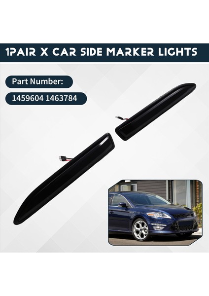 Araba Yan Işaret Işıkları Göstergeleri Lambalar LED Çamurluk Işıkları 1459604 1463784 Ford Mondeo Mk4 2007-2015 (Yurt Dışından) indirimleri