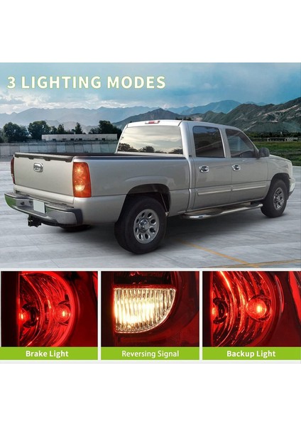 Chevy Silverado Için Arka Kuyruk Işık Montajı Fren Lambası 2003-2006 19169003 19169004 19169005 GM2800174 GM2801174 (Yurt Dışından)
