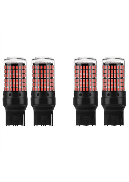4x Araba 3014 144SMD Canbus T20 7440 W21W Dönüş Sinyali Işıkları Için LED Ampuller Park Fren Lambası Ters Işıklar Kırmızı (Yurt Dışından)