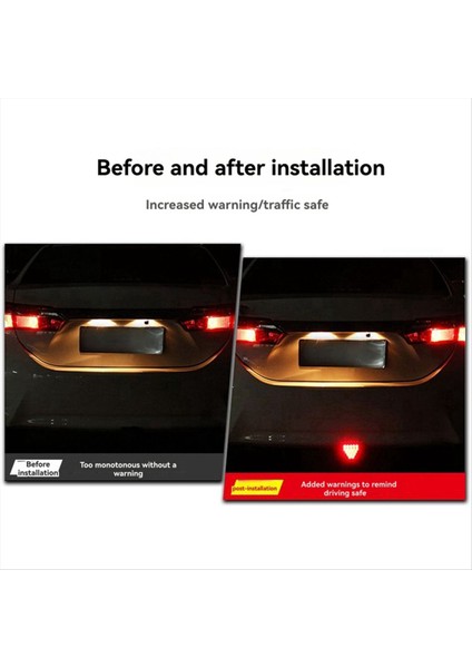 12V Üçüncü Fren Işık Üçgen Tayli Lamı LED Arka Durdurma Yanıp Sönen Lamba Kırmızı Su Geçirmez Motos Pikapları Kamyonlar Arabalar (Yurt Dışından) fiyatları