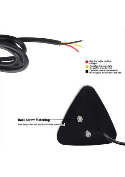 12V Üçüncü Fren Işık Üçgen Tayli Lamı LED Arka Durdurma Yanıp Sönen Lamba Kırmızı Su Geçirmez Motos Pikapları Kamyonlar Arabalar (Yurt Dışından) modelleri