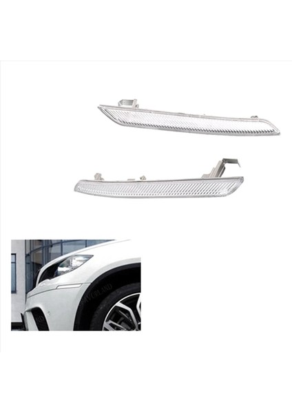 Sol 2 Çift Temiz Beyaz Yan Marker Reflektörü 63147187087 63147187088 Bmw X5 X6 E70 E71 2008- 2014 (Yurt Dışından) fiyatları