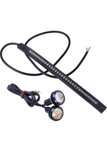 3 Pcs Dayanıklı 48SMD &amp 12SMD Motosiklet Fren Işıkları Dönüş Işıkları LED LED Işıklar Su Geçirmez Motosiklet Lisansı Tayli Lamı 2pcs 23MM &amp 1pcs 2m (Yurt Dışından) fiyatları