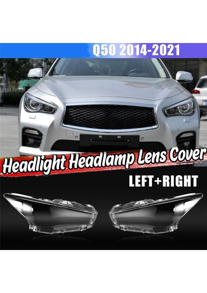 Ön Kafa Işık Lamba Kapağı Infiniti Q50 Için Şeffaf Far Far Far Lens 2014-2021 (Yurt Dışından) fiyatları
