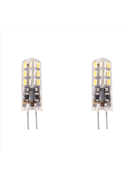 2x G4 LED Spot Ampul Lambası 1 5W 24 Smd 3014 Sıcak Beyaz 12V Dc (Yurt Dışından)