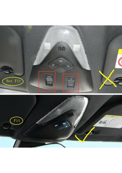 3 Adet Araba Aksesuarları 1 Adet Araba Ön Okuma Işık Kapağı ve 2 Adet Ön Kapı Pencere Üçlü Köşeli Bir Sütun Kapağı (Yurt Dışından) modelleri