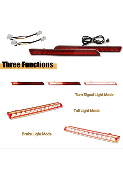 LED Arka Arka Tampon Reflektörü Işık Toyota Sienna 2021 2022 2023 Sıralı Sinyal Işığı Işığı Sis Lambası (Yurt Dışından) modelleri