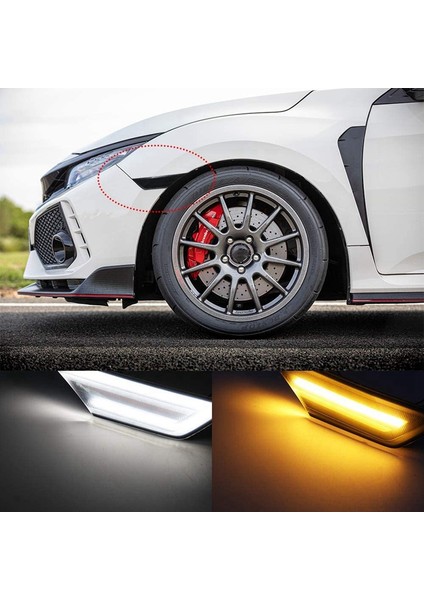 Araba Sidemarker Lambalar Ön Yan Işaretçi Işık Kiti Honda Civic Için Dönüş Sinyal Işığı 2016-2020 (Yurt Dışından) modelleri