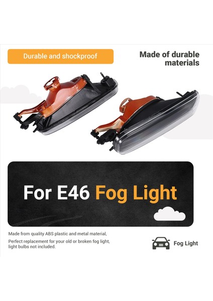 1 Çift Sis Lambası Sol Sağ Sis Farları Sürüş Lambaları Kapak For-Bmw 3 Serisi E46 4 Kapı 1999 2000 2001 LED Araba Günü Işığı (Yurt Dışından) fırsatları