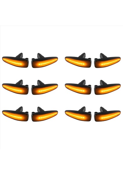 Mitsubishi Lancer Evo x Mirage Outlander Sport Için 12X Füme Lens Tam LED Dinamik Ön Yan Işaretli Işıklar (Yurt Dışından) modelleri