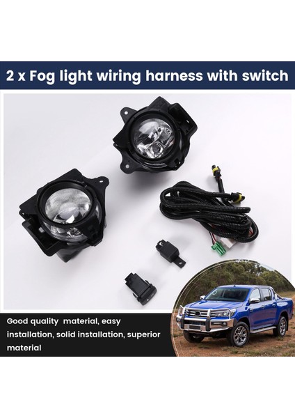 Toyota Hılux Vıgo Mk7 2012 2013 2014 2015 2015 Için Araba Ön Tampon Sisli Halojen Seti Teles Switch Switch Kiti (Yurt Dışından) indirimleri