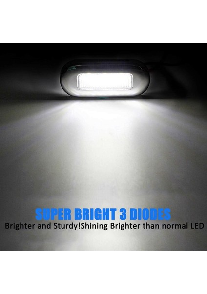 8pcs 12V Tekne Deniz Sinyal Lambası Açık Sınıf Büyük Su Geçirmez LED Nezaket Işıkları Merdiven Güverte Beyaz (Yurt Dışından) fırsatları