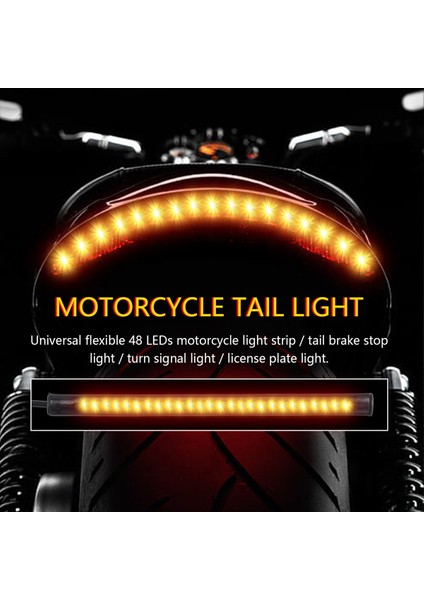 Dayanıklı 48 Smd Motosiklet Fren Işıkları Dönüş LED LED Işıklar Su Geçirmez Motosiklet Lisansı Araç Mali (Yurt Dışından) indirimleri