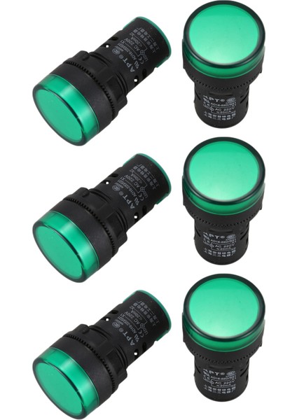 6 Pcs AC220V Yeşil LED Güç Göstergesi Pilot Sinyal Işık Lambası 22MM Dia (Yurt Dışından)