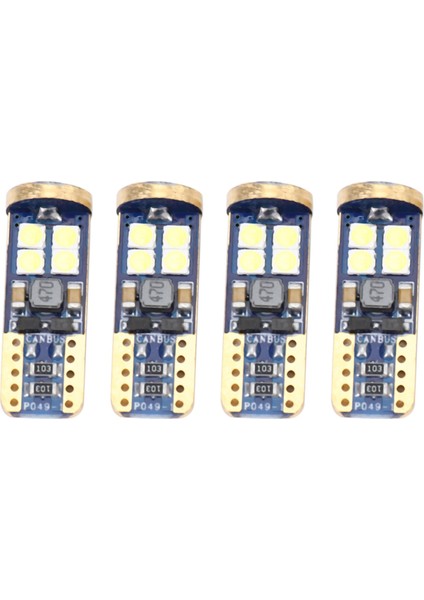 T10 168 LED Araba Ampulü 4pcs 194 W5W 12-Smd 3030 Yonga Seti LED Ampul Kanbusu Araba Iç Kubbe Haritası Kapısı Izniyle Plaka Işıkları Beyaz Cb T10-12SMD-3030 (Yurt Dışından)
