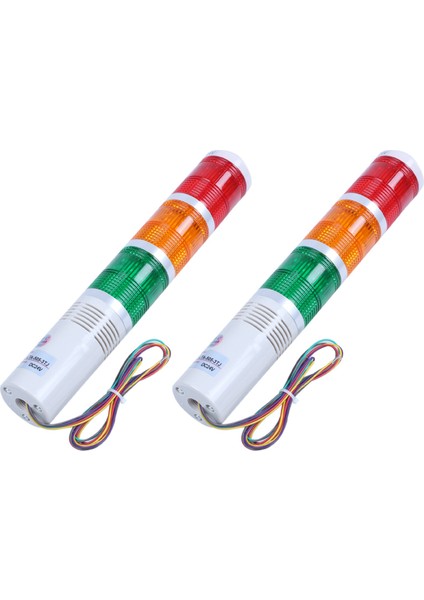 2x Ac/dc 24V Kırmızı Yeşil Sarı LED Lamba Endüstriyel Kule Sinyal Işığı (Yurt Dışından)