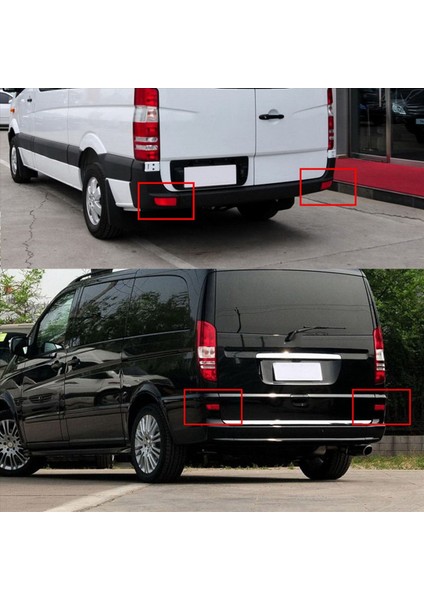 2 Çift Arka Tampon Reflektör LED Mercedes Için Fren Işığı Durdurma Benz W639 Vito Viano 2003-14 (Yurt Dışından)
