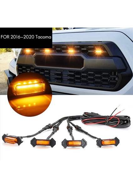 Toyota Tacoma Trd 2016-2020 Ön Izgara Aydınlatma LED Izgara Işıkları Kit 24 Pc (Amber Shell Sarı Işık) (Yurt Dışından) fiyatları