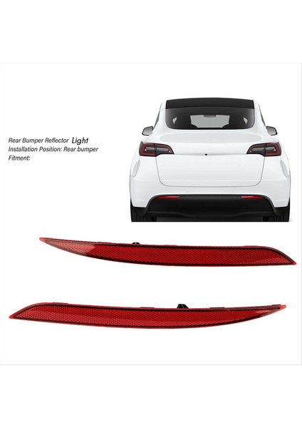 Araba LED Arka Tampon Reflektörü Lambası Sis Fren Freni Işığı 1495817-00-C 1495818-00-C Tesla Model Y 2020-2023 (Yurt Dışından) fiyatları